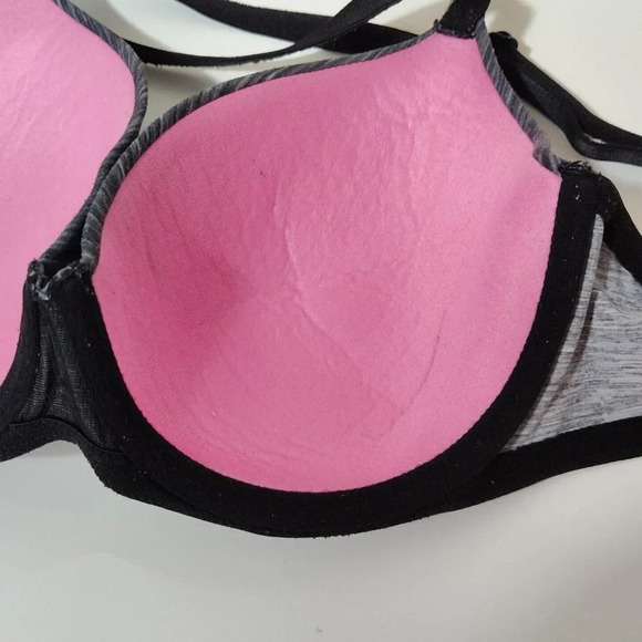 Victorias Secret Wear Everywhere Lightly Lined Bra Women Size 32DD Heather Black - Picture 5 of 10